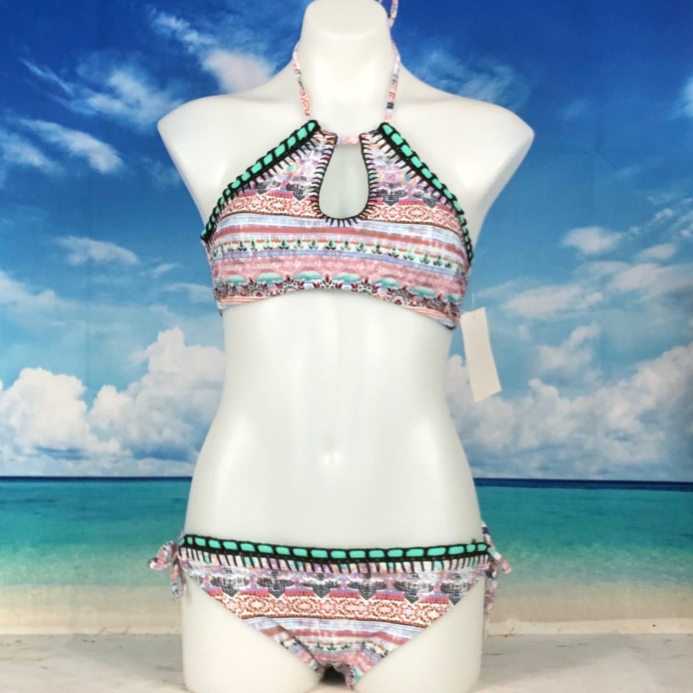 CALIFORNIA SUNSHINE SWIM SUIT 2 SET BIKINI SIZE S
